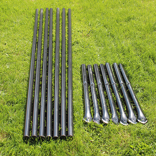 Line Posts with No Dig Sleeves