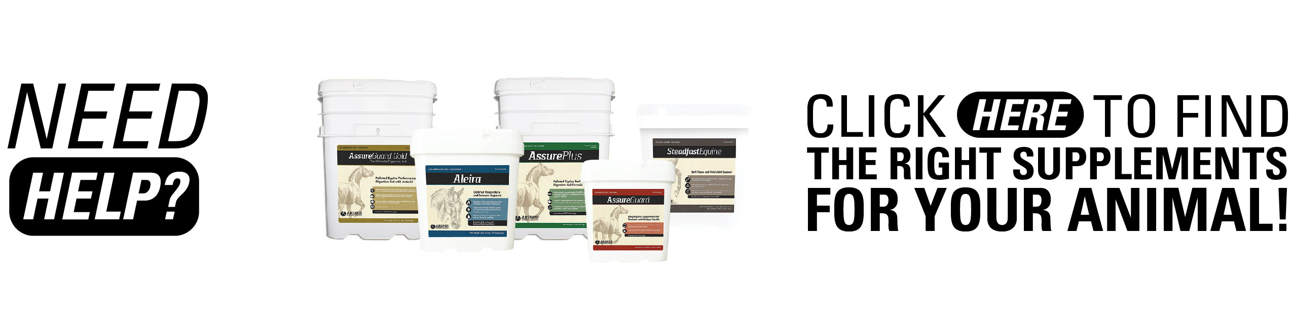 Find the right supplements! Find the right supplements for your animal!