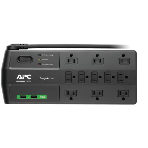 11-Outlet SurgeArrest(R) Surge Protector with 2 USB Charging Ports - APC P11U2