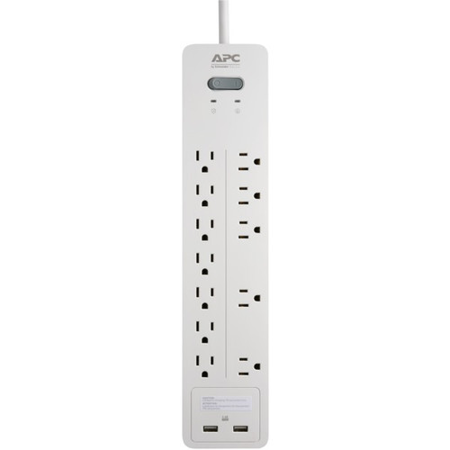 Home Office SurgeArrest(R) 12-Outlet Power Strip with 2 USB Charging Ports - APC PH12U2W