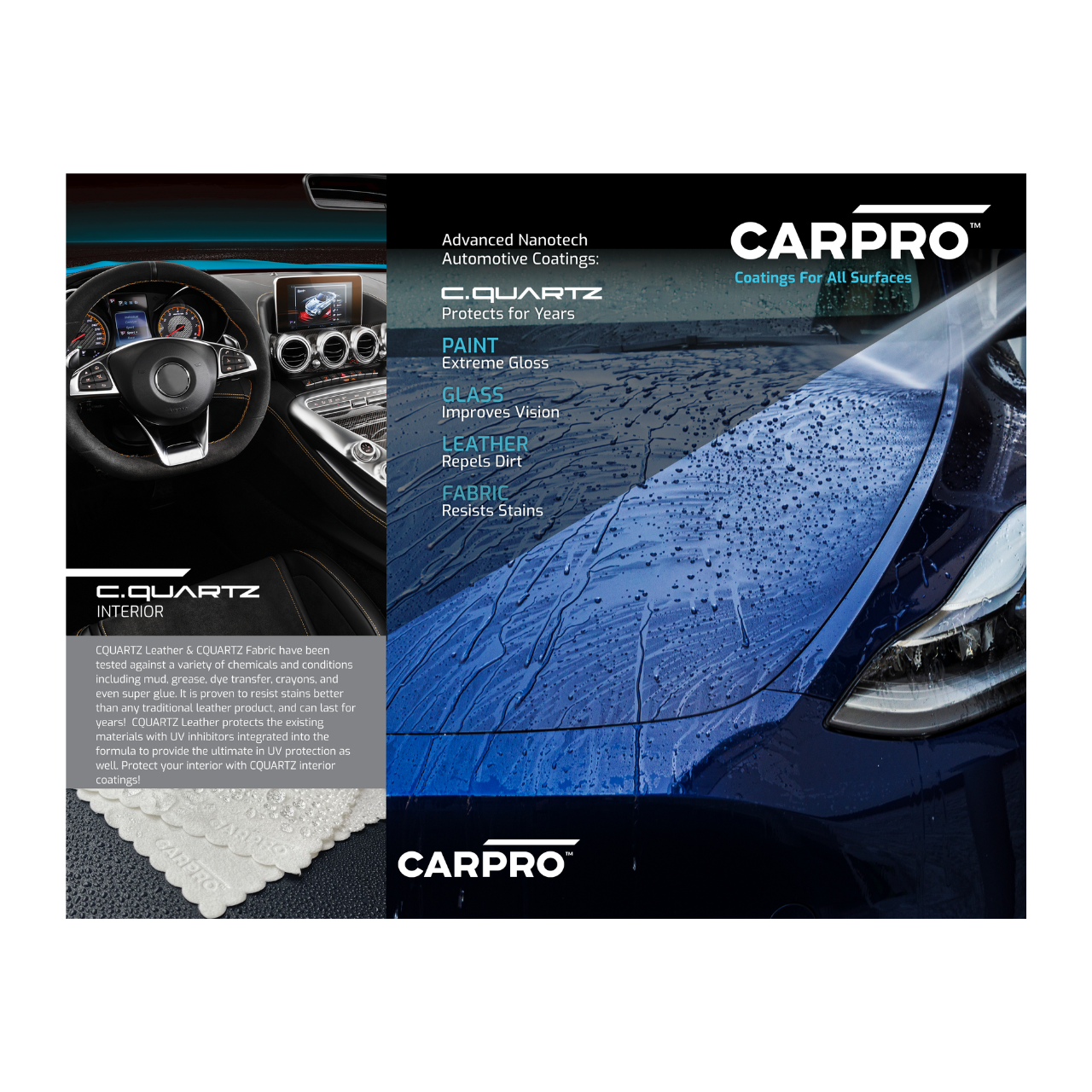 CQUARTZ Trifold Brochures (10 Pack) - Skys The Limit Car Care