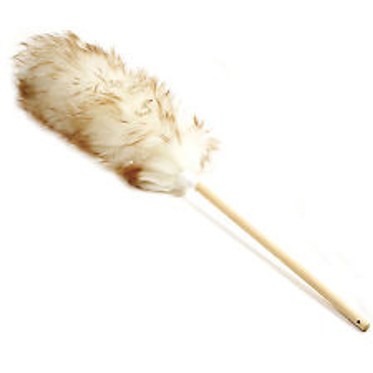 Duster with grip, white horse hair