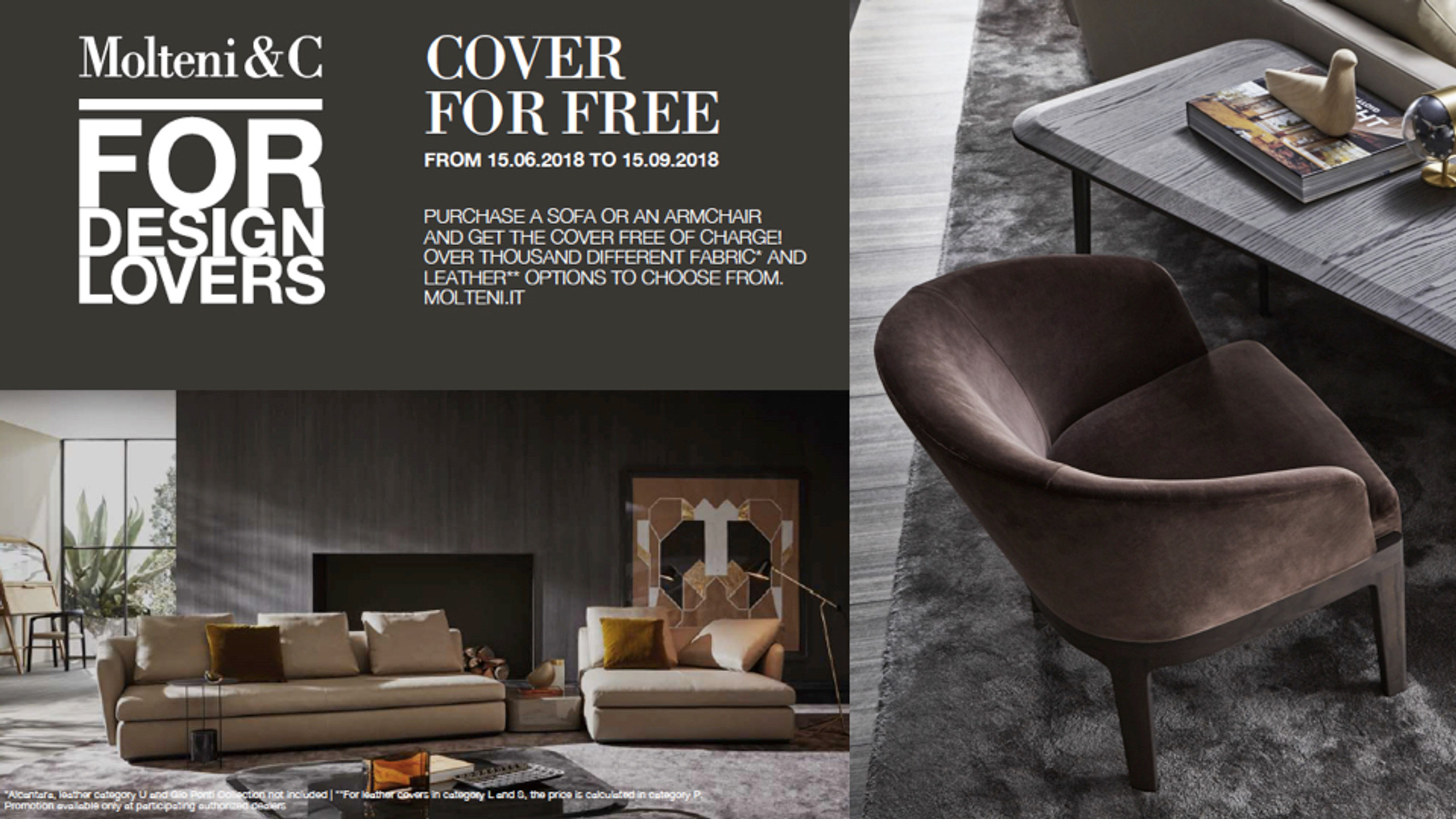 Unmissable Molteni & C Upholstery Promotion Unmissable Molteni & C Upholstery Promotion