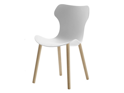 B&B Italia Papilio Shell Dining Chair - Oak Legs by Naoto Fukasawa