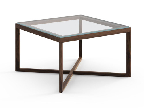 Knoll Krusin Small Coffee Table with glass top by Marc Krusin