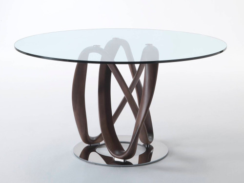 Porada Infinity Round Glass Dining Table by S.Bigi