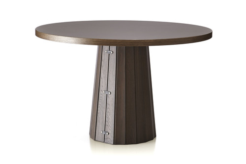 Moooi Container Table - Round Stained Wood Top 