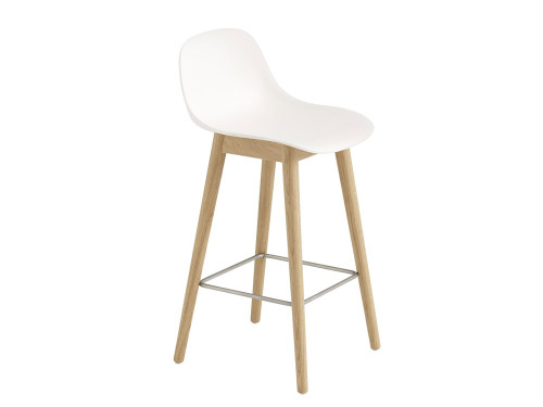 Muuto Fiber Barstool with Backrest by Iskos-Berlin