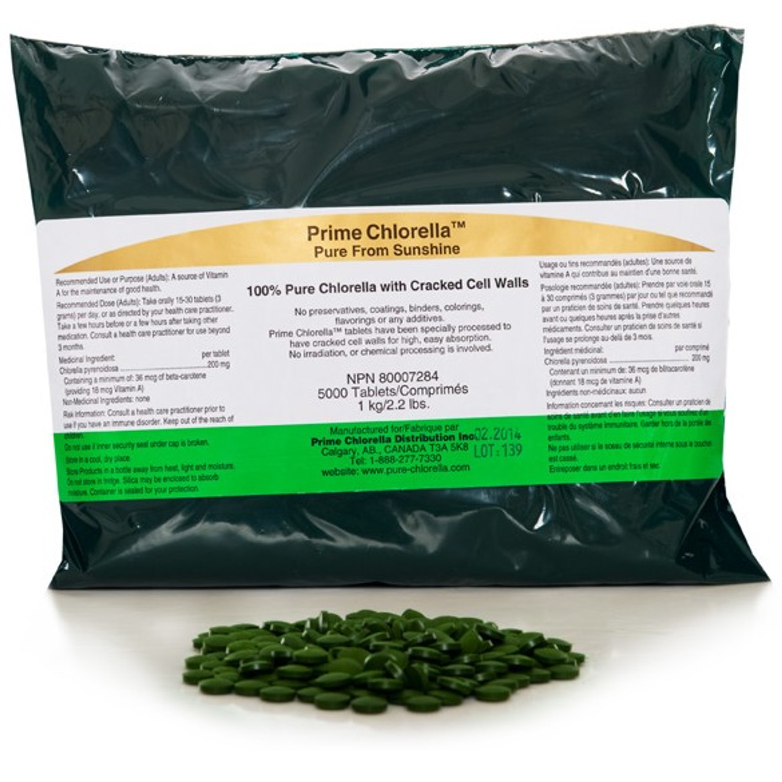 Pure Chlorella Tablets 300 Tablets Pure Chlorella