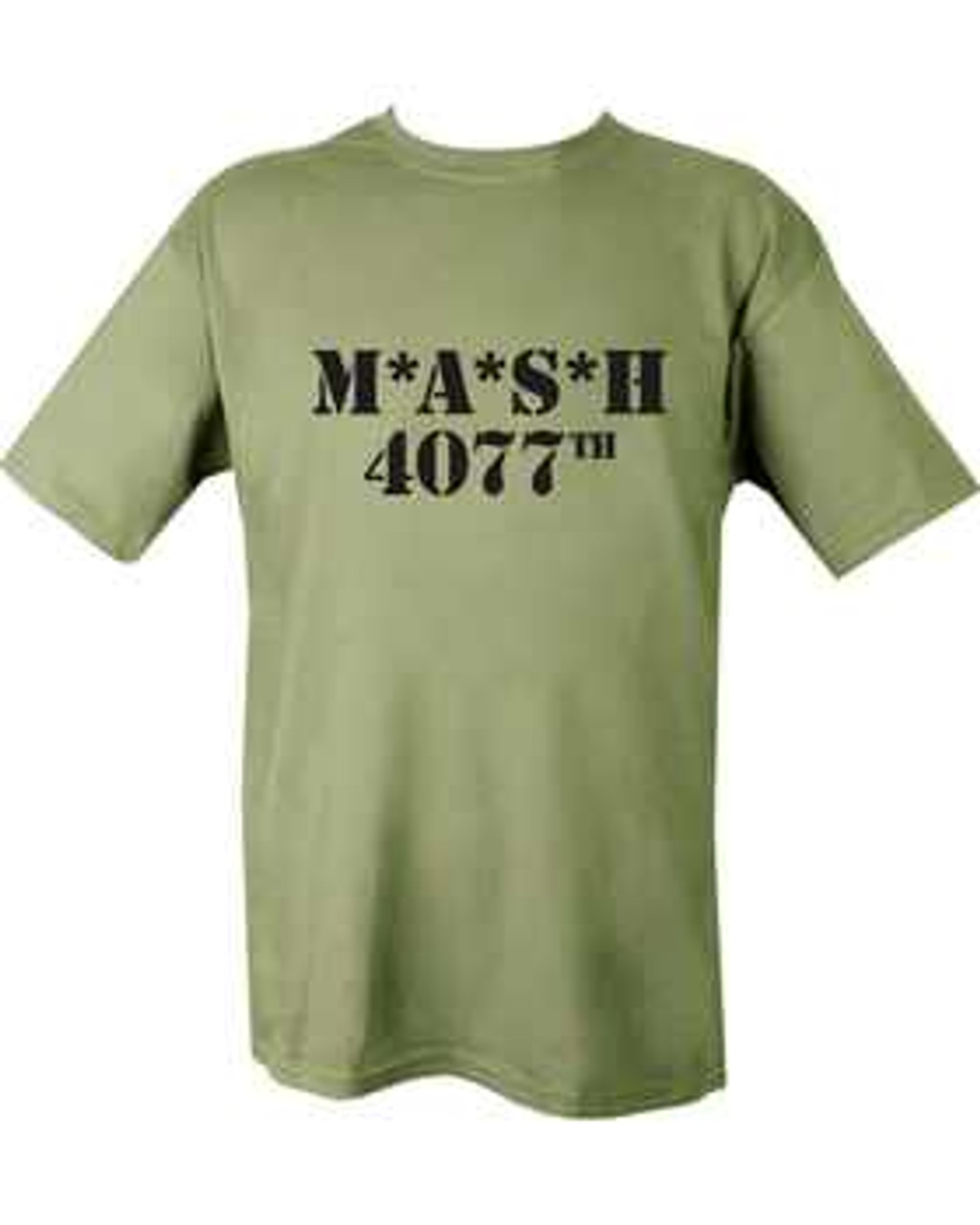 Military Printed MASH 4077th T Shirt Olive Green - MilitaryOps Ltd