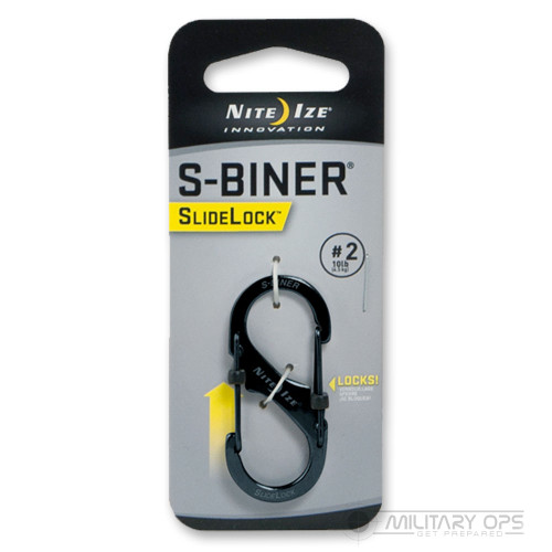 NITE IZE S BINER CARABINER SIDELOCK SIZE 2 (black)