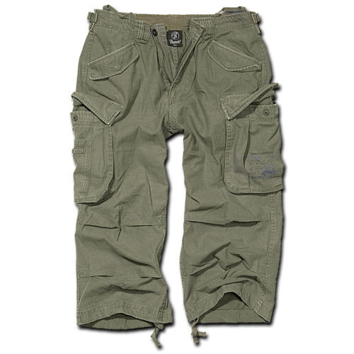 BRANDIT INDUSTRY 3/4 LEGNTH SHORTS OLIVE GREEN