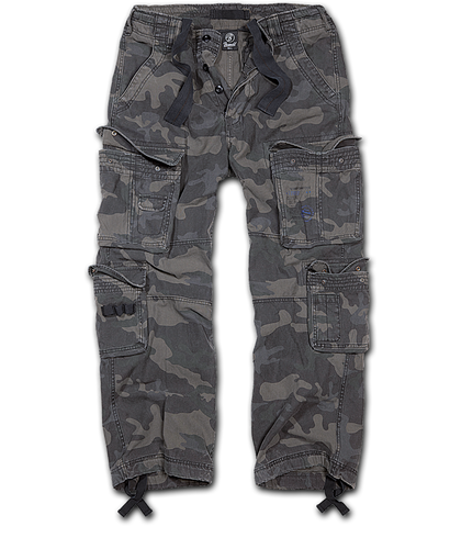 Brandit Pure Vintage Trousers Black Camo