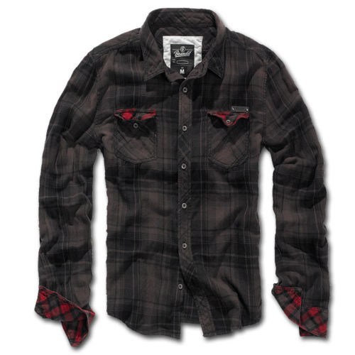 Brandit Duncan Check Shirt Black/Brown