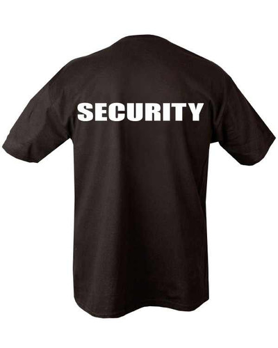 Printed Security T Shirt Black