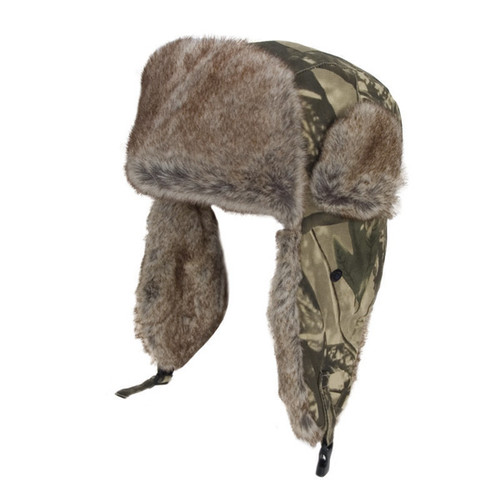 Faux Fur Hunting Hat Camo Adult