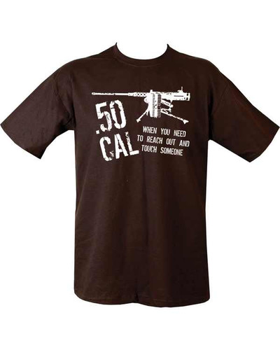 Military Printed 50 Cal T Shirt Black