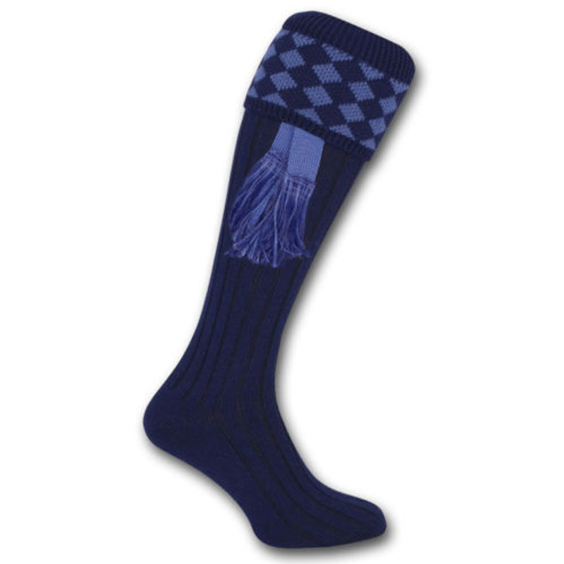 Jack Pyke Shooting Socks Chequered Navy