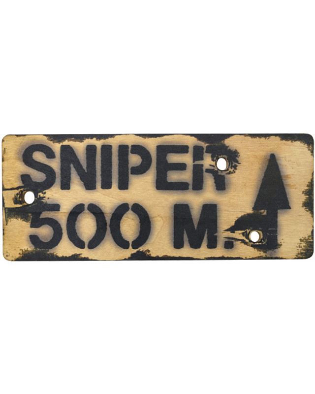 Kombat Uk Wooden Sign Sniper 500m