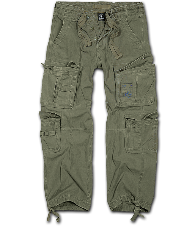 Brandit Pure Vintage Trousers Olive Green