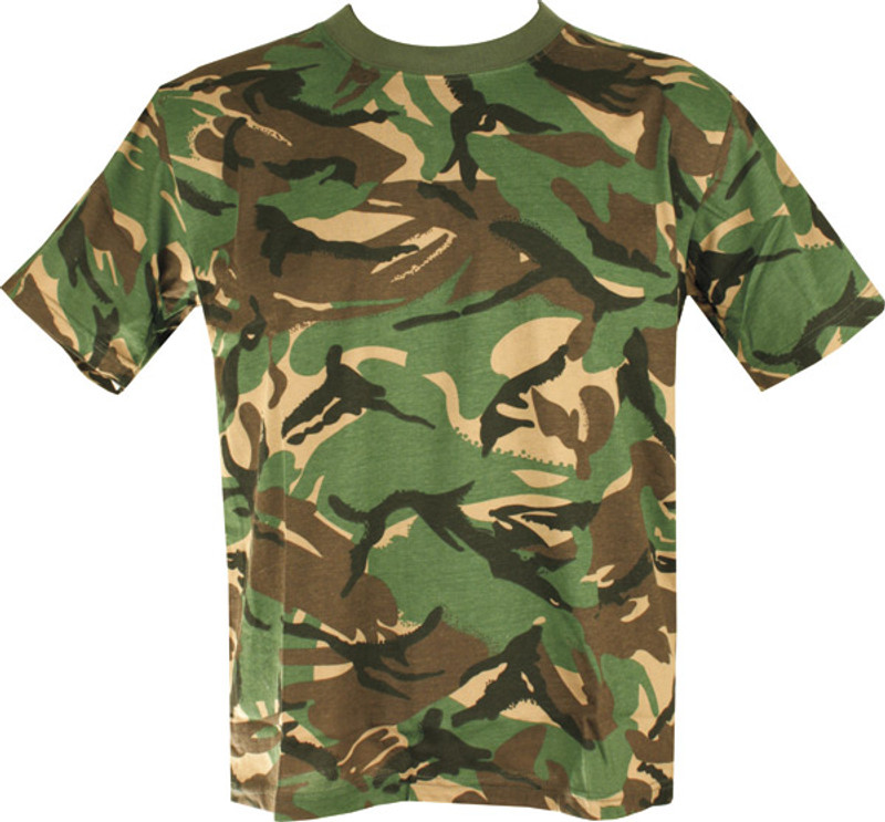 Military Army T Shirt British Woodland DPM