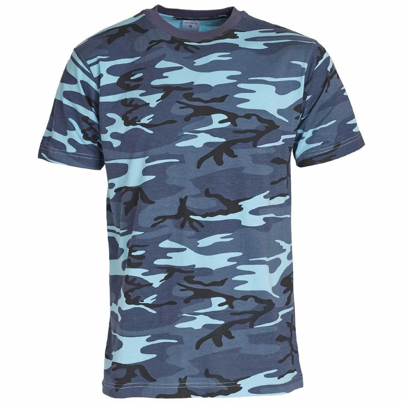 Military Army T Shirt Midnite Camoflage