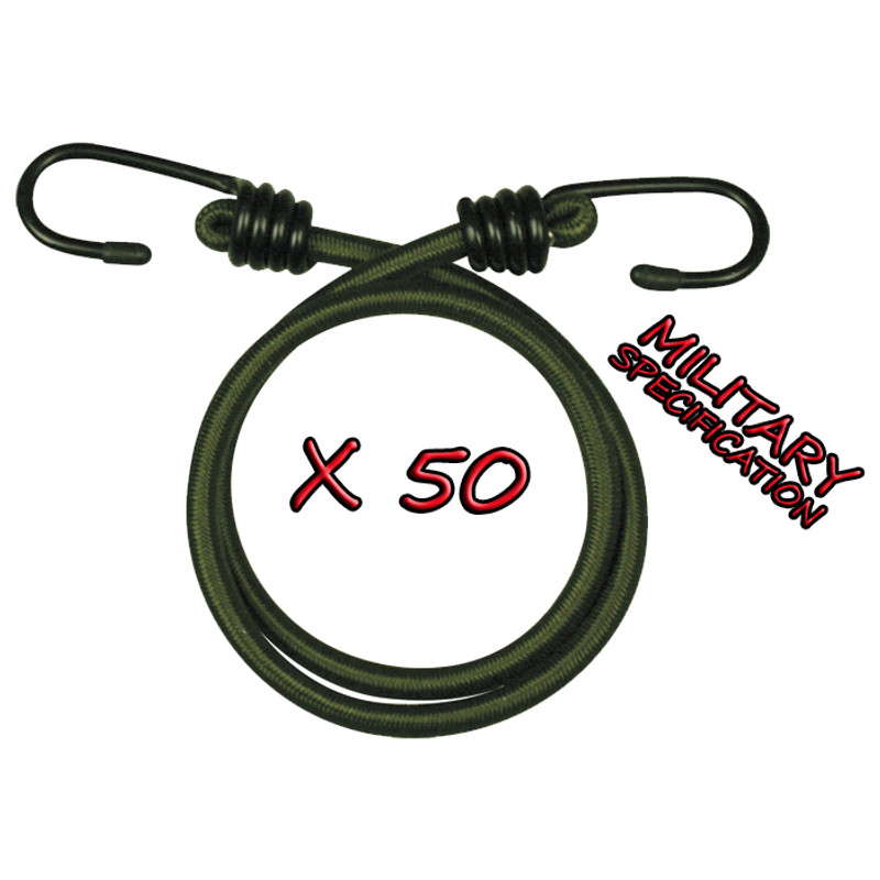 50 PACK 18" INCH ELASTIC BUNGEE 45CM