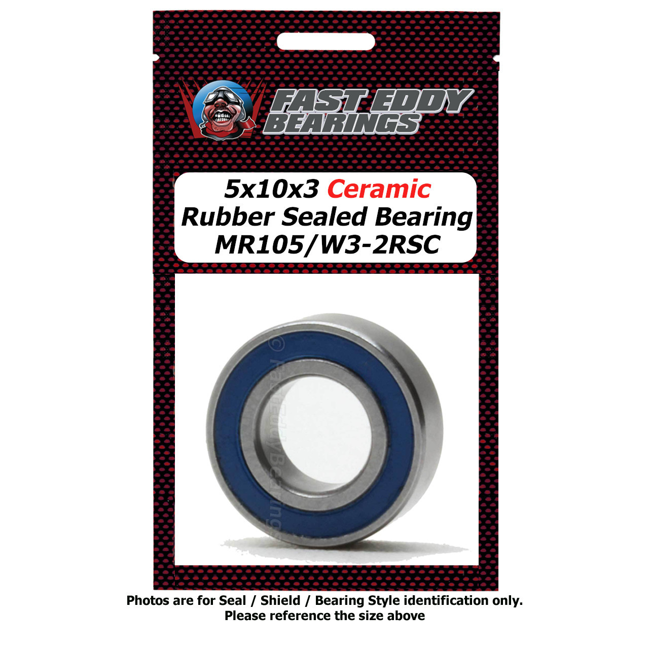 5X10X3 Ceramic Rubber Sealed Bearing MR105/W3-2RSC