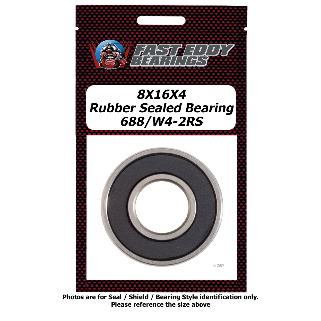 8X16X4 Rubber Sealed Bearing 688/W4-2RS