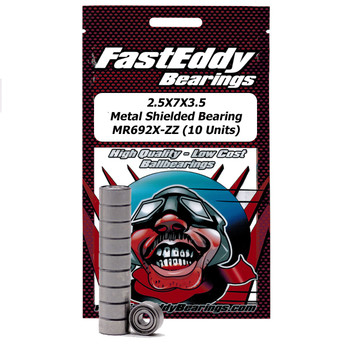 2.5X7X3.5 Metal Shielded Bearing MR692X-ZZ (10 Units)