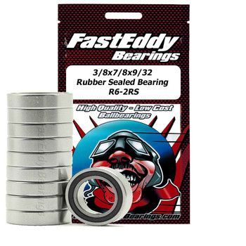 3/8x/7/8x9/32 Rubber Sealed Bearing R6-2RS (10 Units)