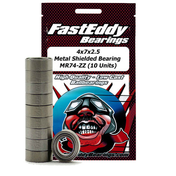 4x7x2.5 Metal Shielded Bearing MR74-ZZ (10 Units)