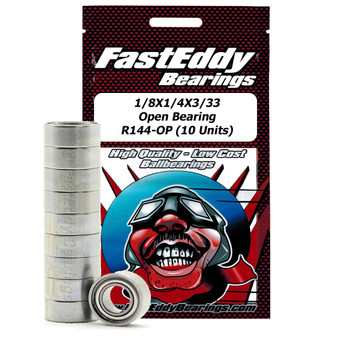 1/8X1/4X3/33 Open Bearing R144-OP (10 Units) 1/8X1/4X3/33 Open Bearing R144-OP (10 Units)
