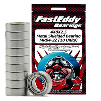 4X8X2.5 Metal Shielded Bearing MR84-ZZ (10 Units) 4X8X2.5 Metal Shielded Bearing MR84-ZZ (10 Units)