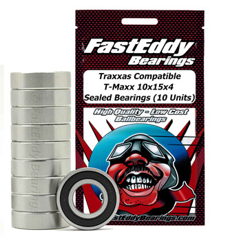 Traxxas Compatible T-Maxx 10x15x4 Sealed Bearings (10 Units)