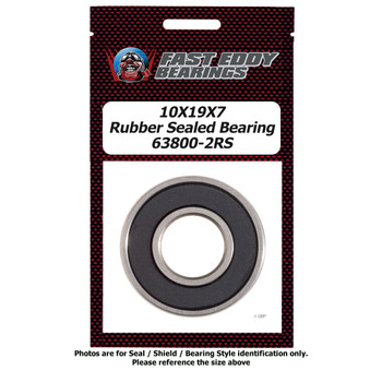 10x19x7 Rubber Sealed Bearing 63800-2RS