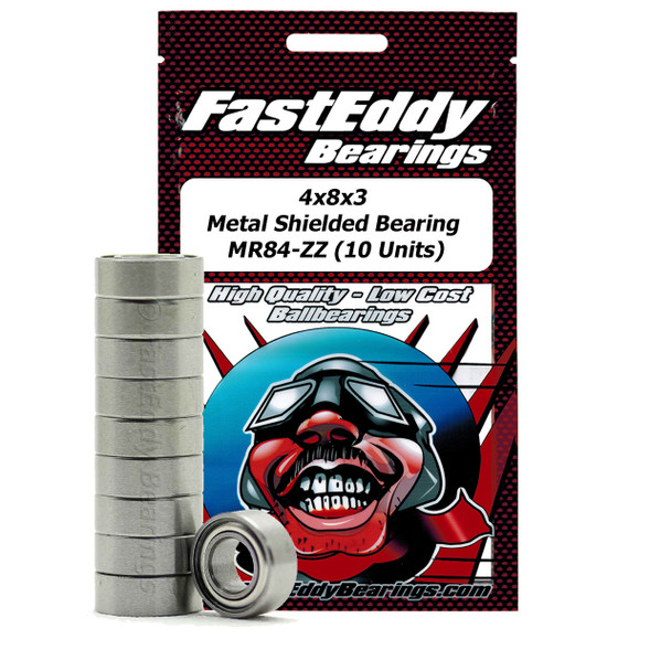 Tamiya 840 Metal Shielded Replacement Bearing 4X8X3 (10 Units)