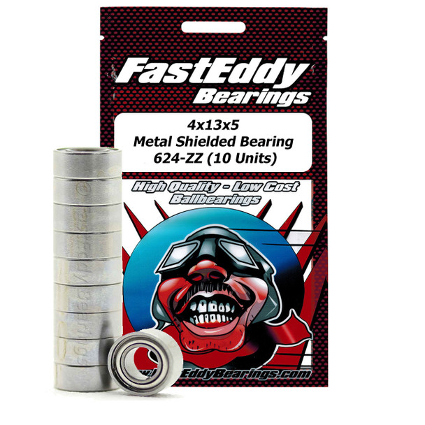 4x13x5 Metal Shielded Bearing 624-ZZ (10 Units)