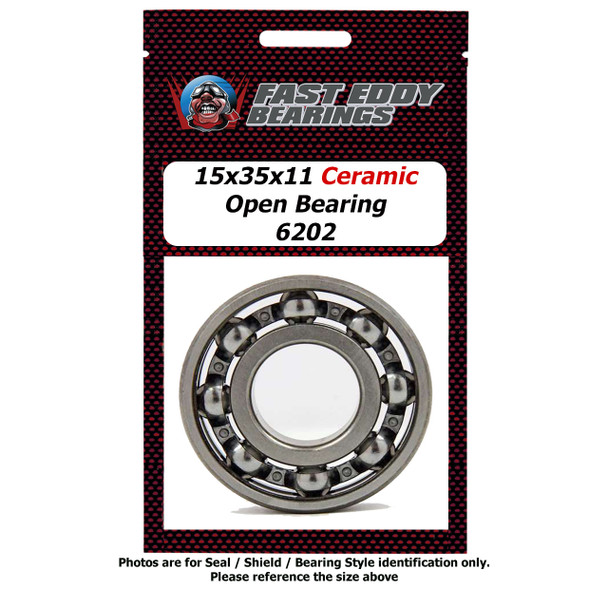 15x35x11 Ceramic Open Bearing 6202