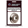 3/16x3/8x1/8 Flanged Metal Shielded Bearing FR166-ZZ