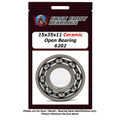 15x35x11 Ceramic Open Bearing 6202