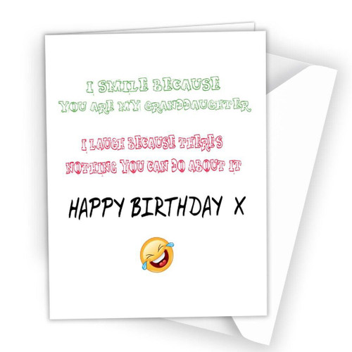 Birthday Card Granddaughter Funny Happy Rude Women Girl for Daughter Phone 275