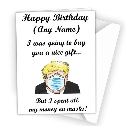 Funny Birthday Card Isolated Face Mask for Brother Son Dad Husband Friend 281