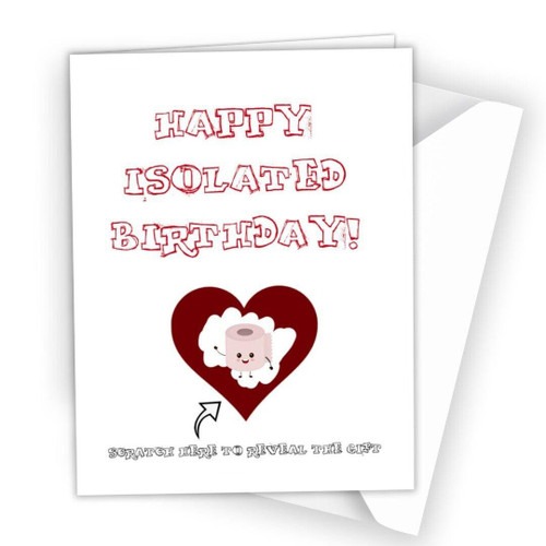 Funny Birthday Card Scratch Isolated for Brother Son Dad Husband Boyfriend 288