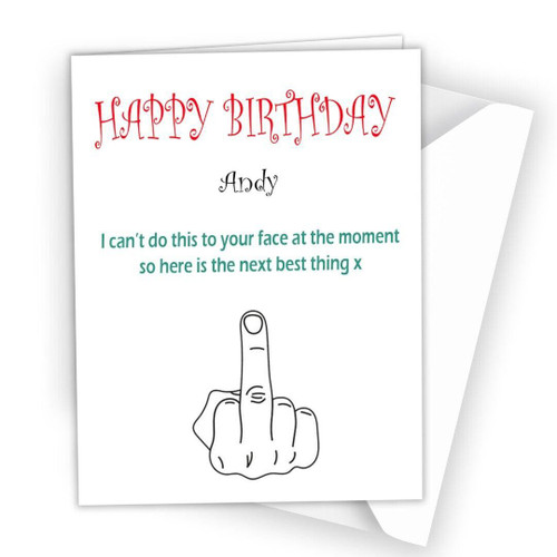 Birthday Card Funny Rude Brother Son Dad Husband Boyfriend Friend for Men 457