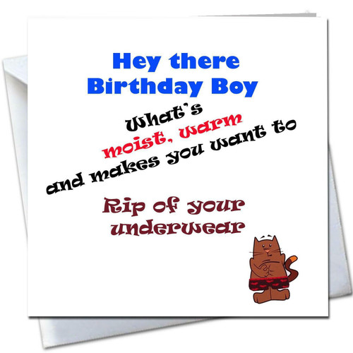 FUNNY Birthday Card RUDE Friend male man Husband Fiance boy offensive Naughty