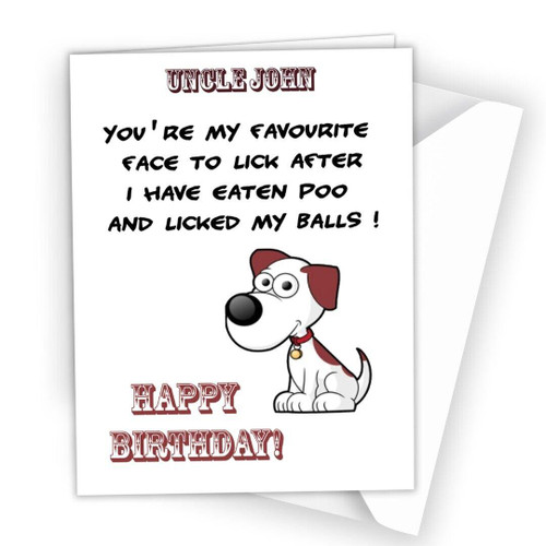 Funny Birthday Card from The Dog Dog Daddy or Mummy Best Dog Mum or Dad Card A27