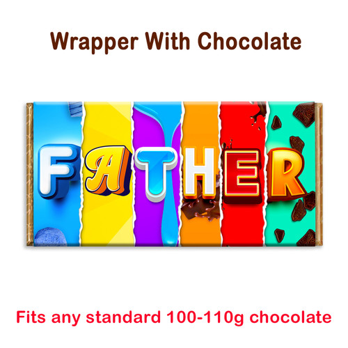 Father Chocolate Bar Wrapper Novelty Gift Present For Dad Fathers day Birthday