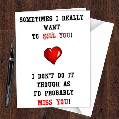 Anniversary Funny Valentines Card Husband Wife Lover Rude Sexy Love Wife G09