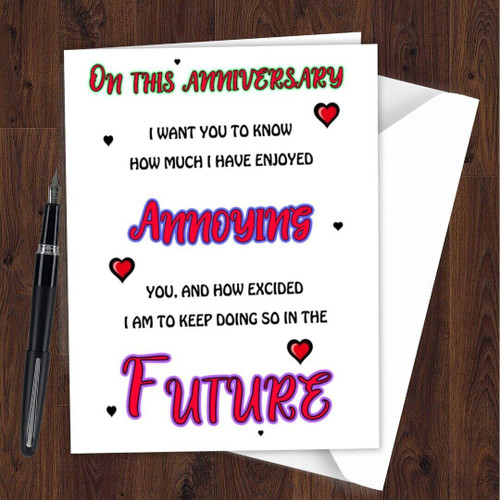 Happy Anniversary Card Funny Rude Naughty Adult for Men Women Couple Fiance H07